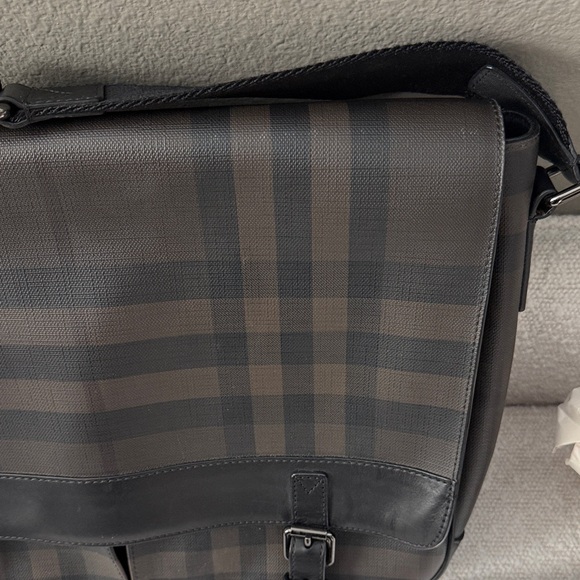 Burberry Black and Brown Checkered Messenger Bag - Picture 5 of 7